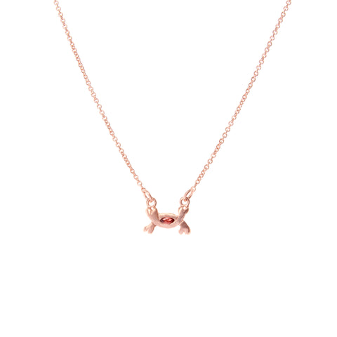 Crossbone Garnet Necklace