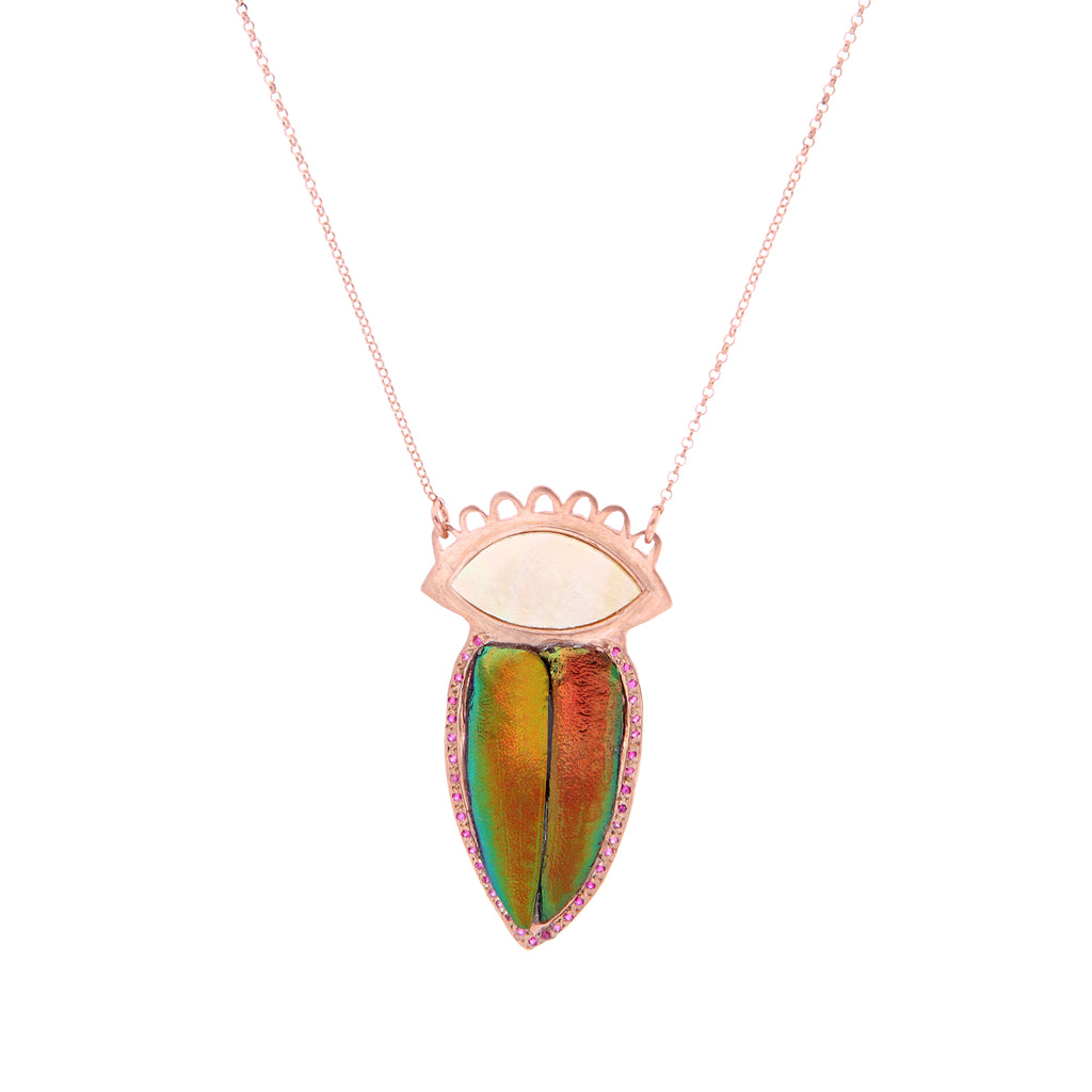 Red Tiger Beetle Necklace