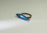 Marquise scarab wing ring